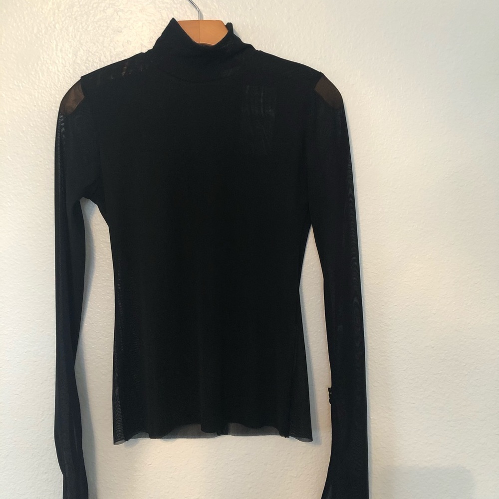 Brand New: Zara Sheer Longsleeve - Black, M